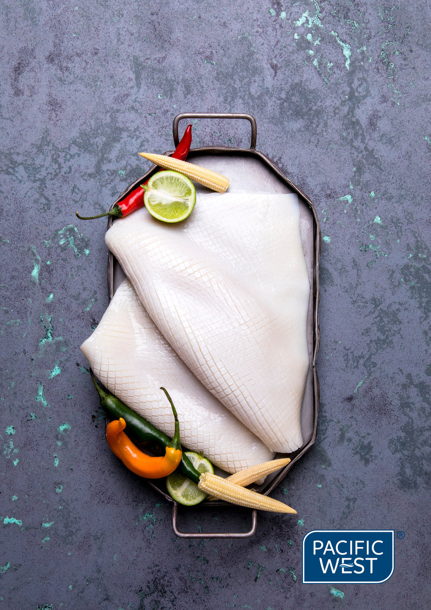 Pacific West Squid Fillet Pineapple Cut Johnsons Food Services