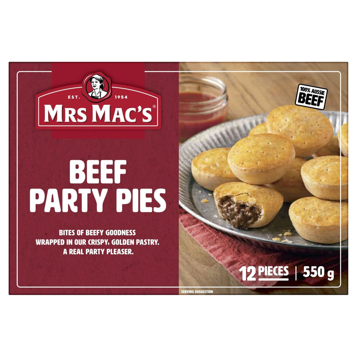 Mrs Macs Beef Party Pies Johnsons Food Services 